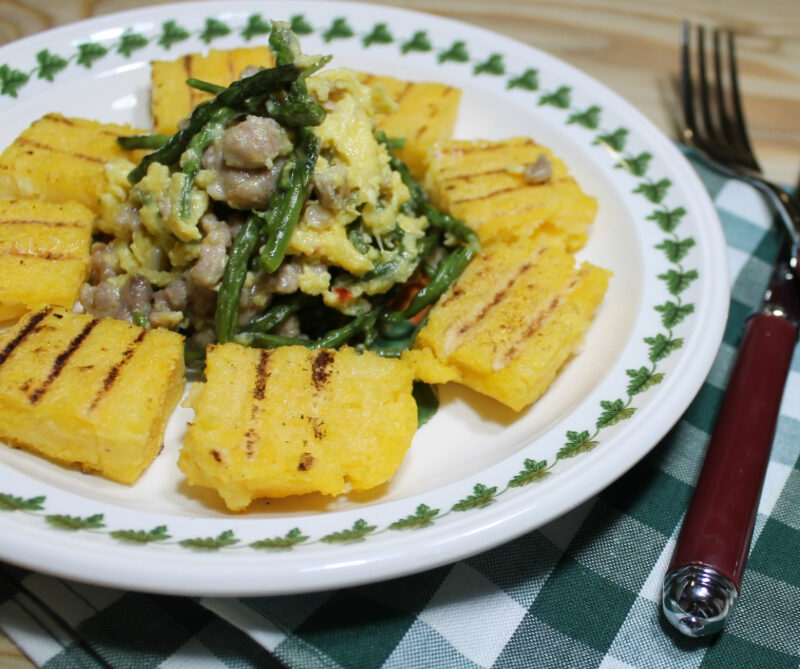 frittata asparagi e salsiccia