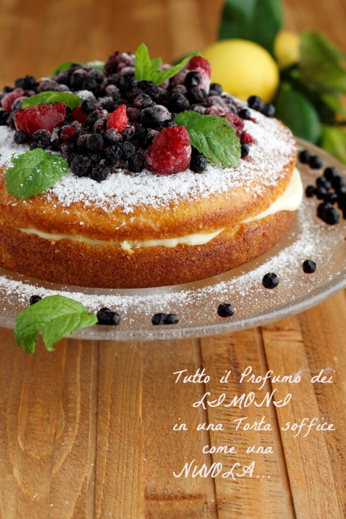 torta limone e frutti di bosco