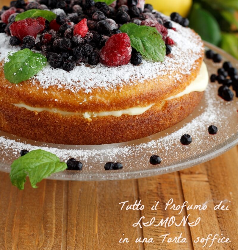 torta limone e frutti di bosco