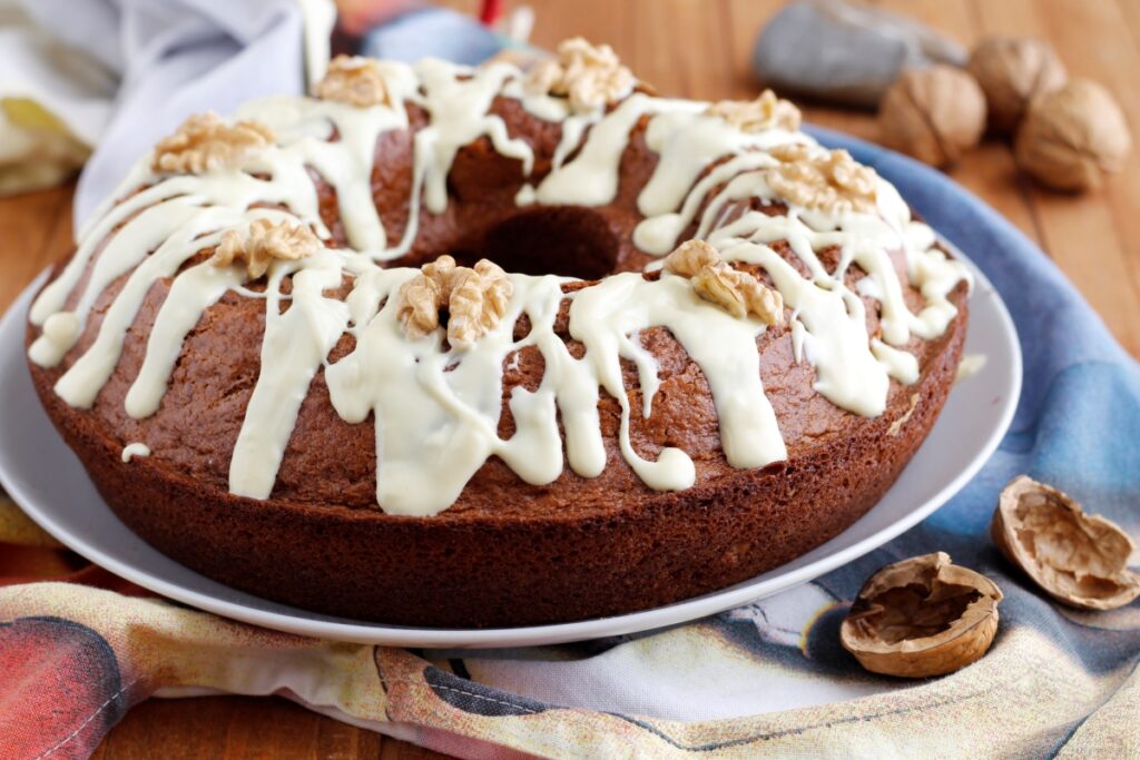 ciambella noci e cioccolato bianco