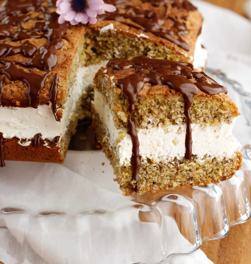 torta al pistacchio farcita