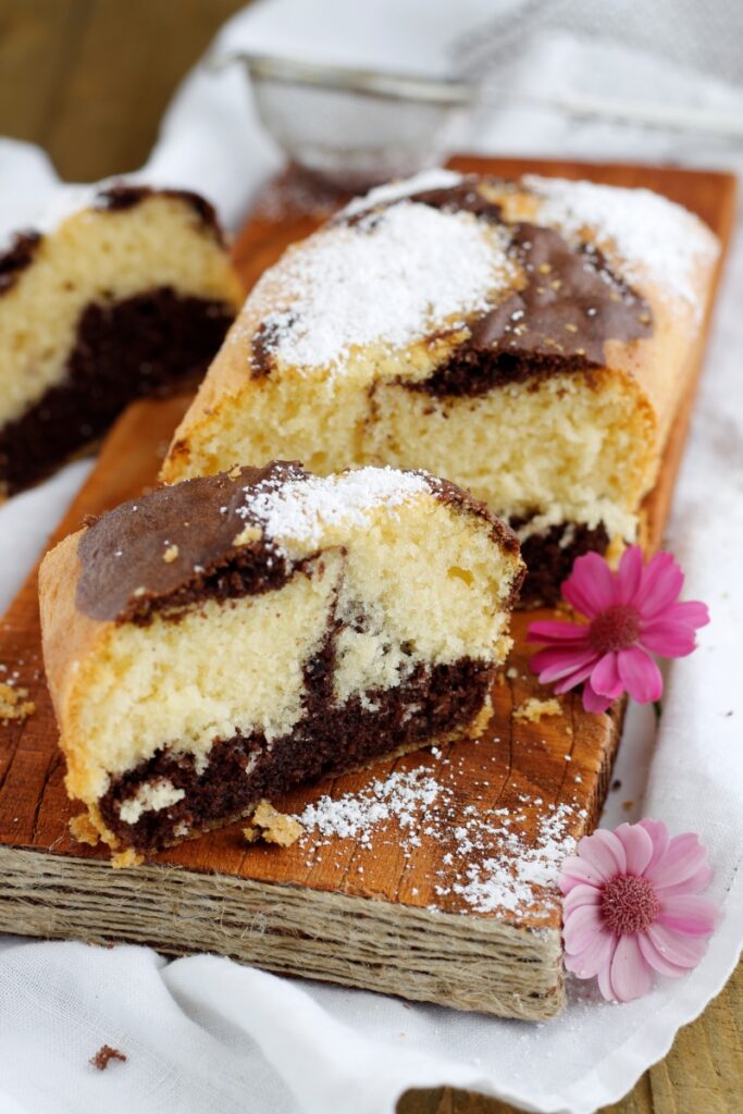 plumcake bicolore con margarina