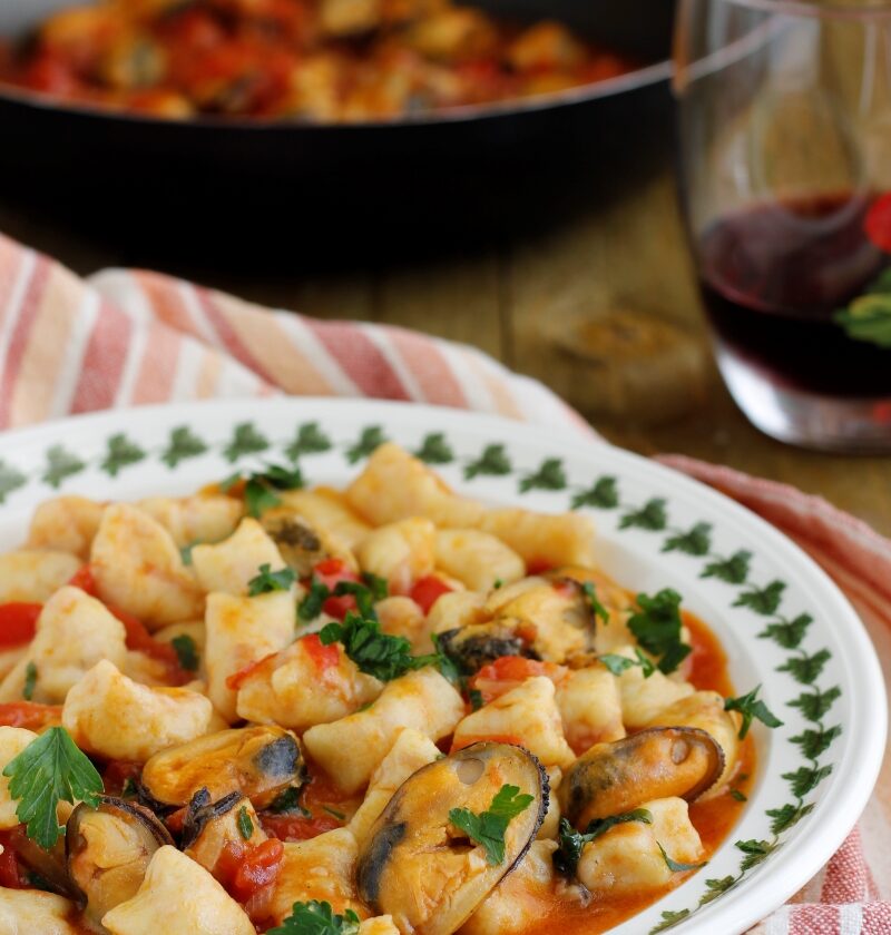 gnocchi cozze e pomodorini