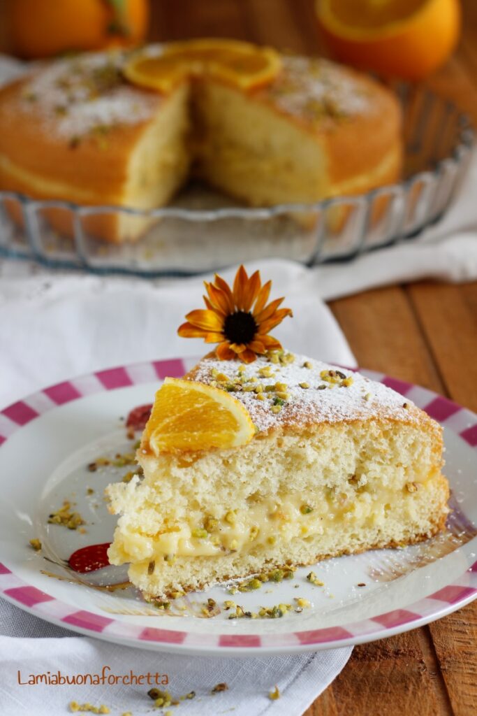 pan di spagna con crema all'arancia