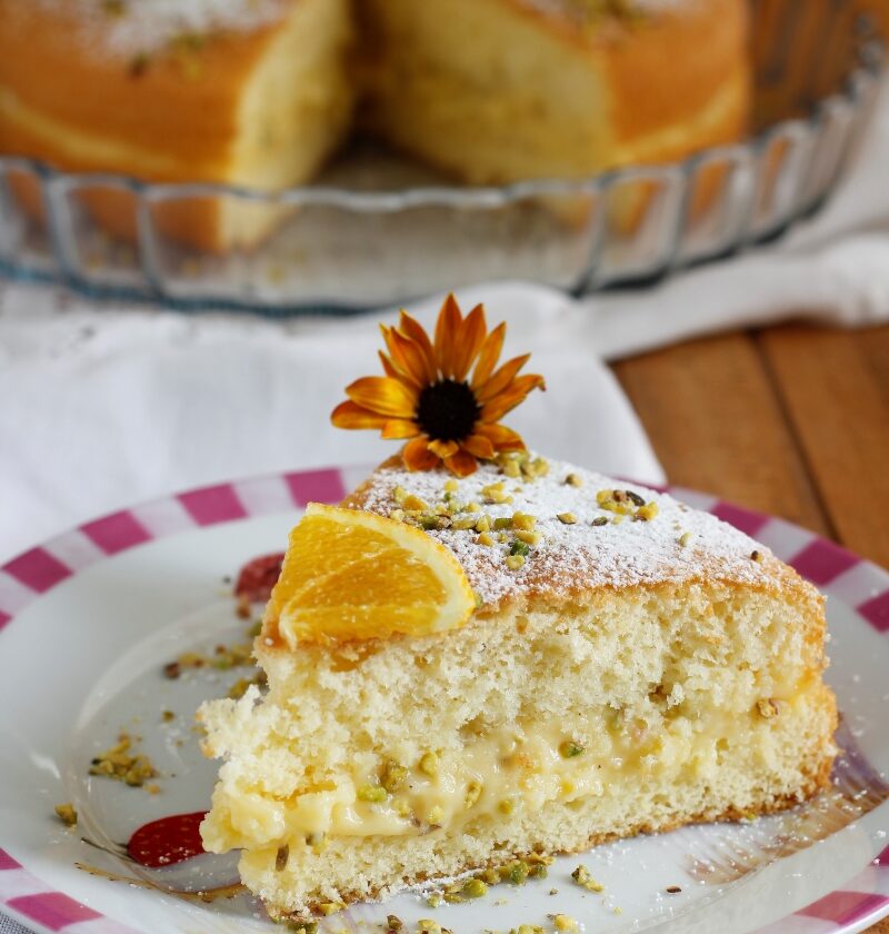 pan di spagna con crema all'arancia