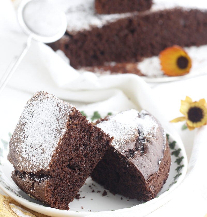 torta con farina di riso al cioccolato