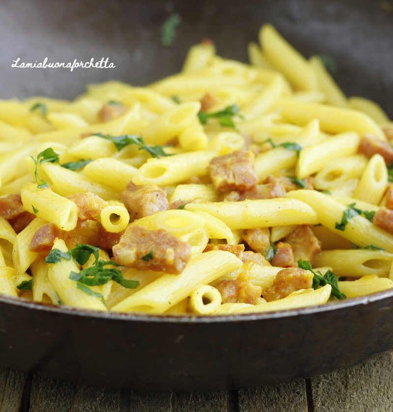 pasta zafferano e pancetta