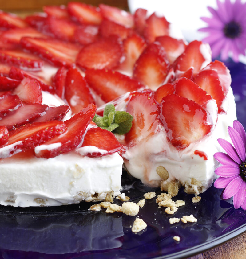 torta fredda alle fragole