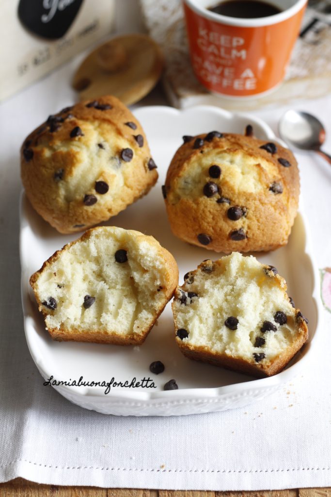 muffin con gocce di cioccolato