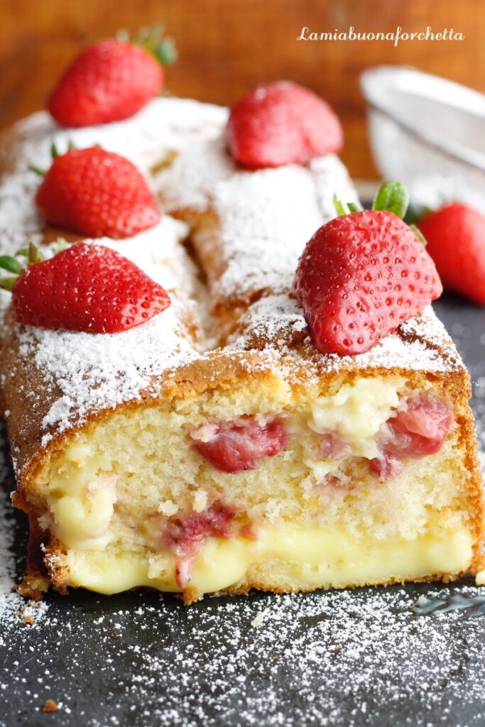 plumcake nua crema e fragole